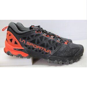LA SPORTIVA BUSHIDO II MEN'S 10.5 CARBON TANGERINE TRAIL MOUNTAIN RUNNING SHOES